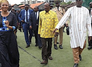 Diplomatie : Pr Alpha Condé et son homologue président du Burkina Faso, Roch Marc Christian Kaboré visite la Bluezone de Kaloum