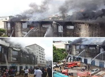 Conakry : incendie en cours dans un immeuble à la Sig Madina…